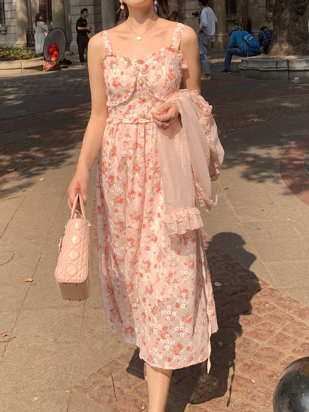Tea Cup Floral Cami Dress Maxct
