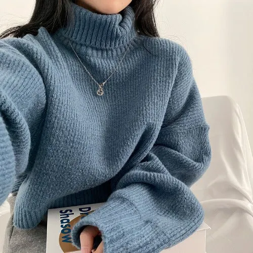 Maxct Dark Academia Oversized Crochet Knit Sweater