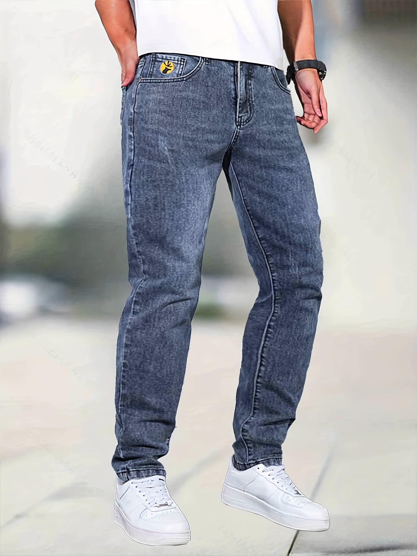Men's Jeans Straight Regular Denim Jeans With Pockets, Men's Outfits
