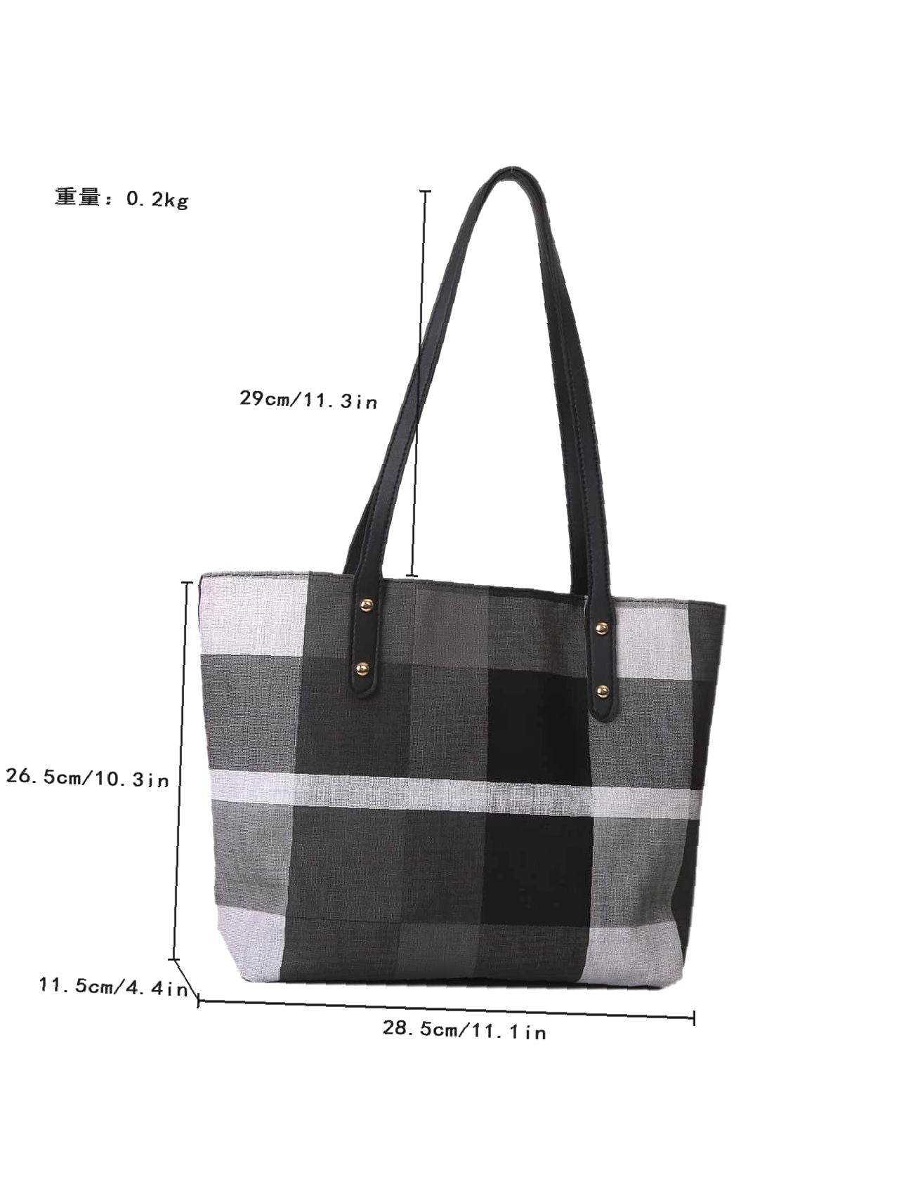 Maxct - Colorblock Large Capacity Tote Bag  - Women Tote Bags