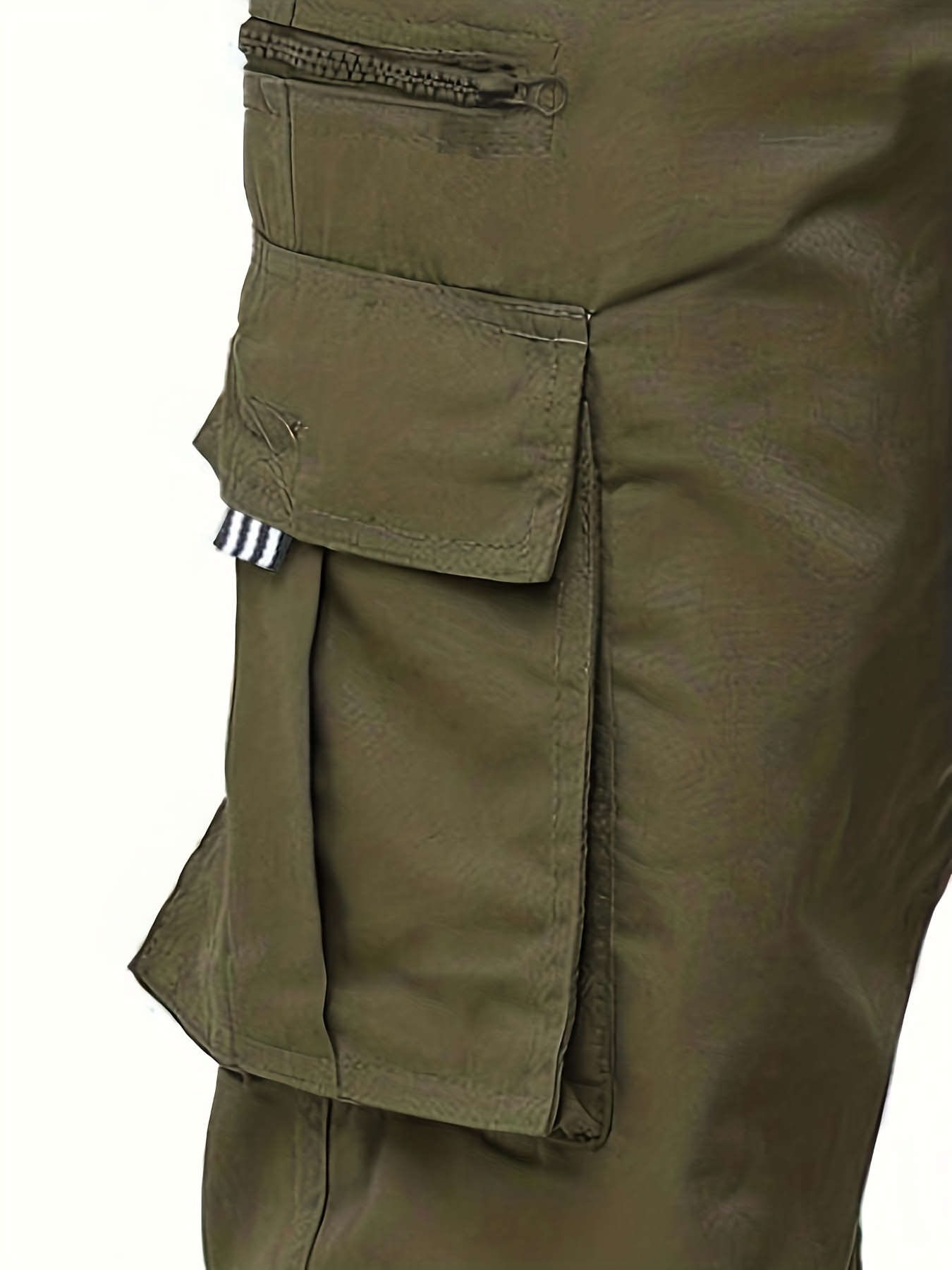 Men's Cargo Pants Casual Loose Fit Straight Leg Pants With Flap Pockets