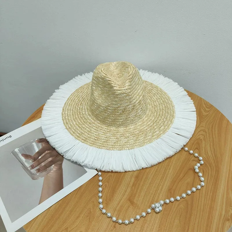 Maxct Sun Hat Fashion Wind Straw Women's Burrs Straw Hat