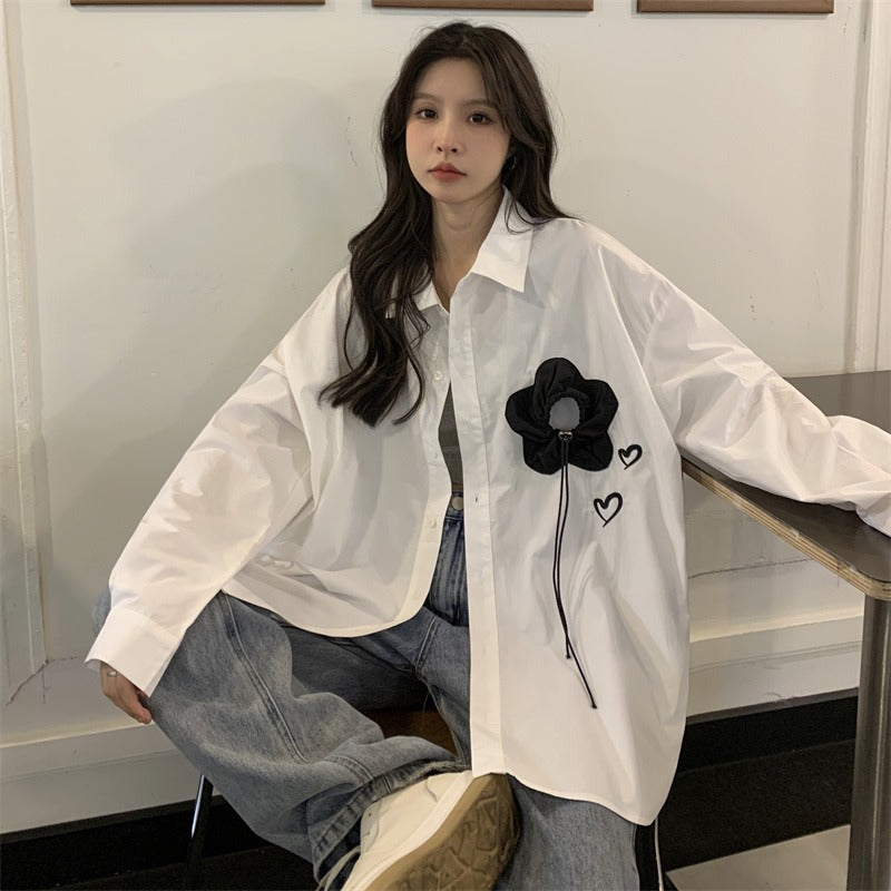 GeGe Hearts & Rose Casual Shirt Maxct