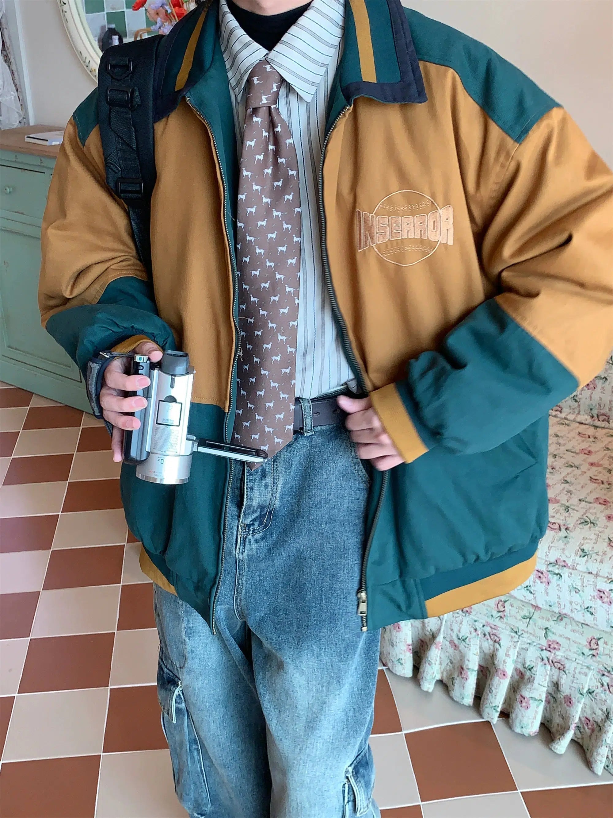 Maxct Quilted Stitching Vintage Jacket