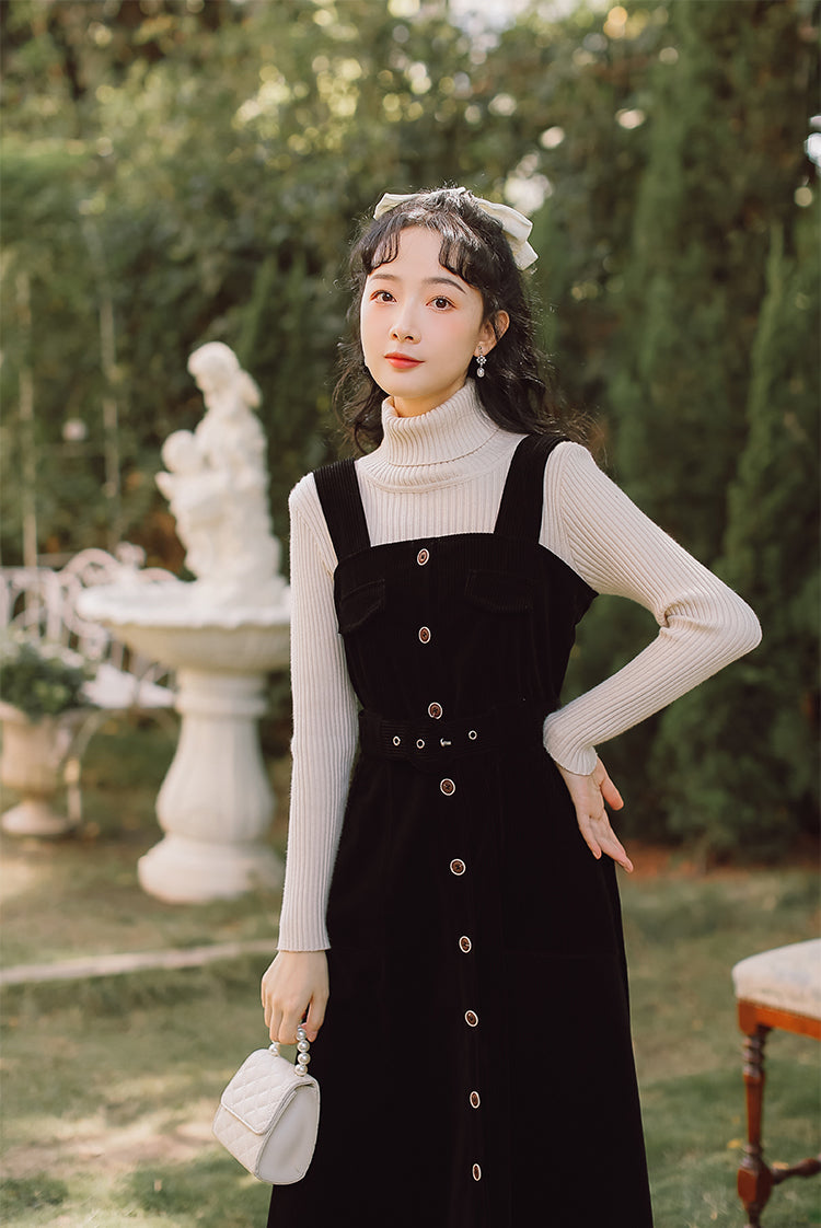 Corduroy Button Up Midi Dress Maxct