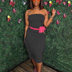 Tassels Bodycon Midi Dress Maxct