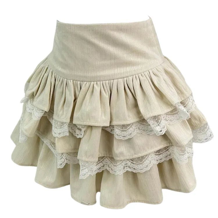 Ballerina Core Ruffled Lace Skirt Maxct