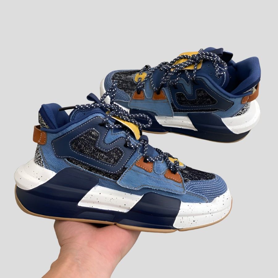 Canvas Sneakers Denim Fabric for Men Maxct