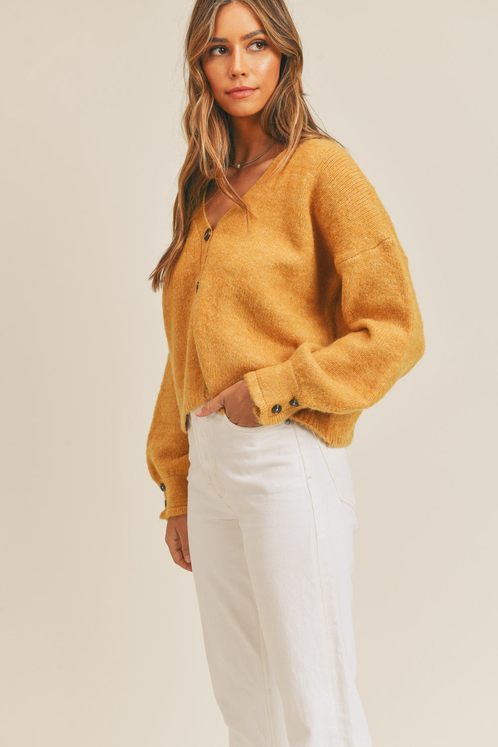 Maxct &MABLE Long Sleeve Button Down Sweater Cardigan