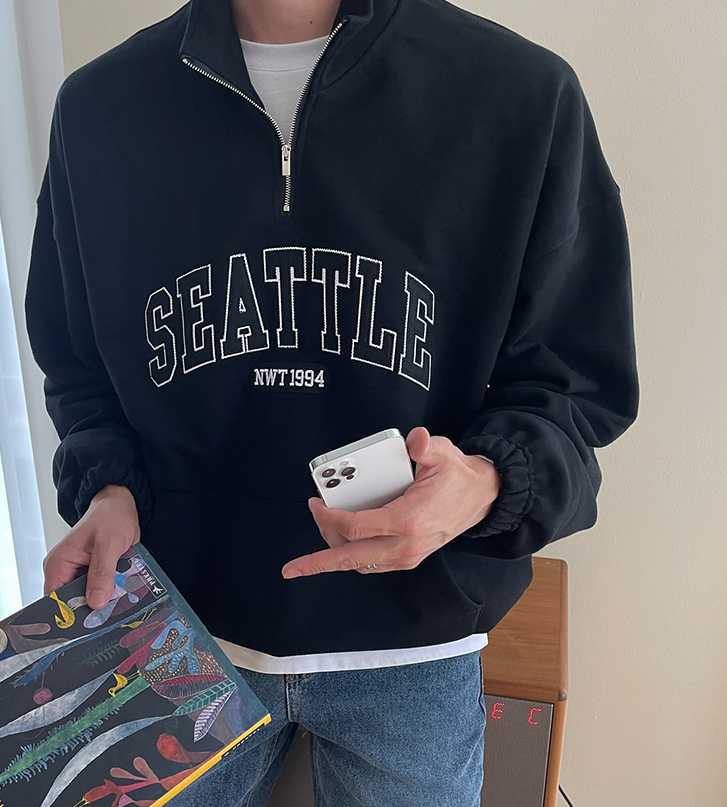 Maxct 4308 HALF ZIP-UP SEATTLE TURTLENECK SWEATER