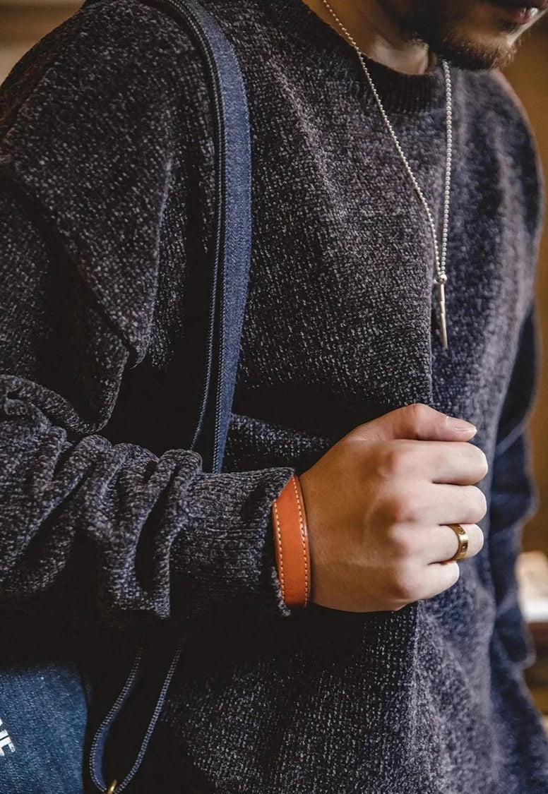 Maxct Chenille Style Crew Neck Sweater