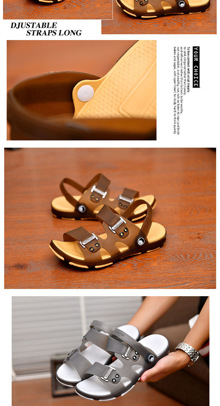 Summer Sandals: Outdoor Beach Indoor Durable Anti-Slip Peep Toe Men's - true deals club - true deals club