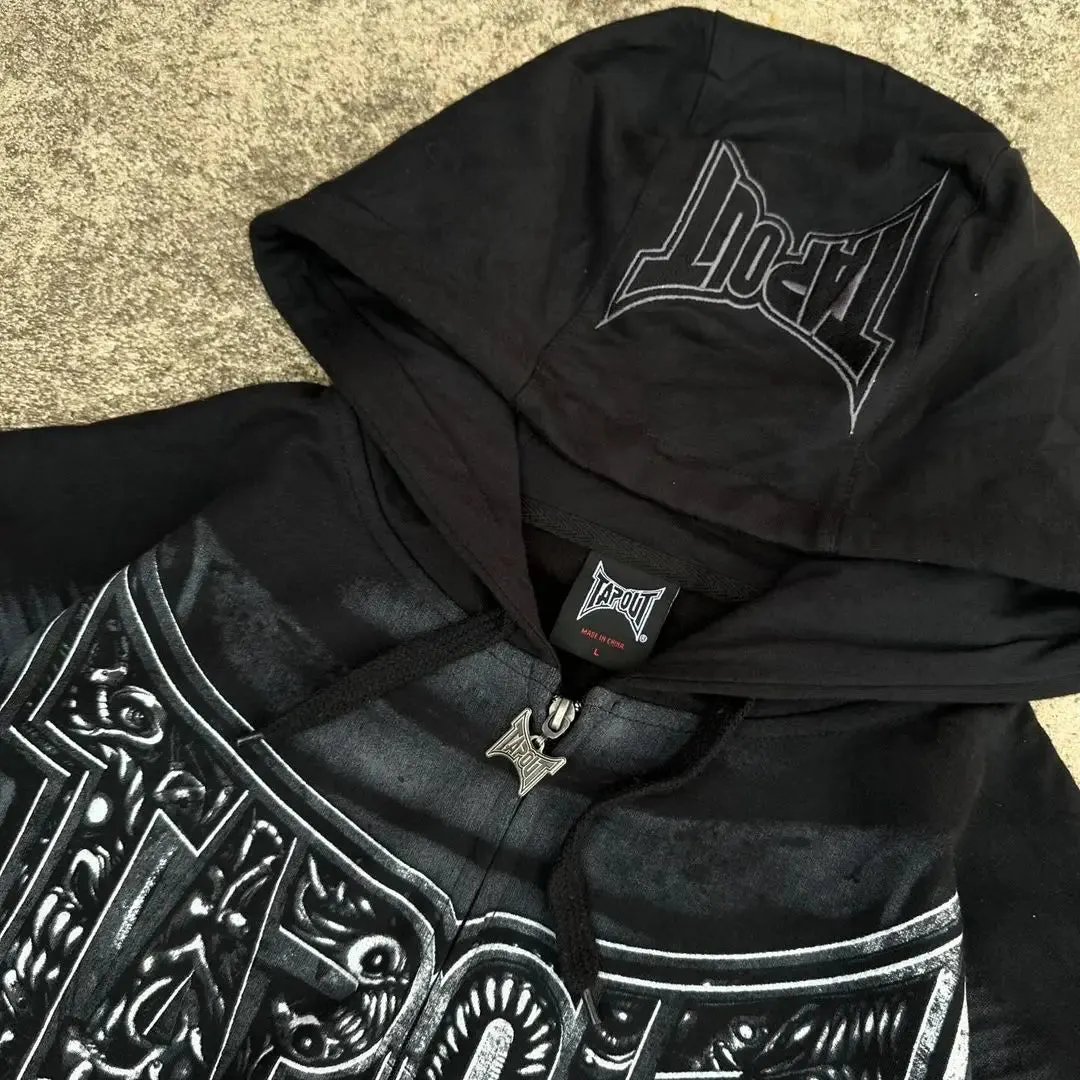 Maxct 90s Streetwear Woman Hoodie Goth Vintage Hoodies Y2K Grunge Graphic Long Sleeve Hooded Sweatshirt Harajuku Japanese Aesthetic Korean Korean