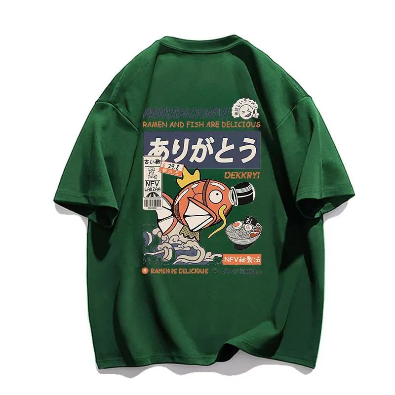 Maxct outfit ideas for school Japanese-style Harajuku Shirt Cotton Anime O-neck T-shirt Sh - Image 8