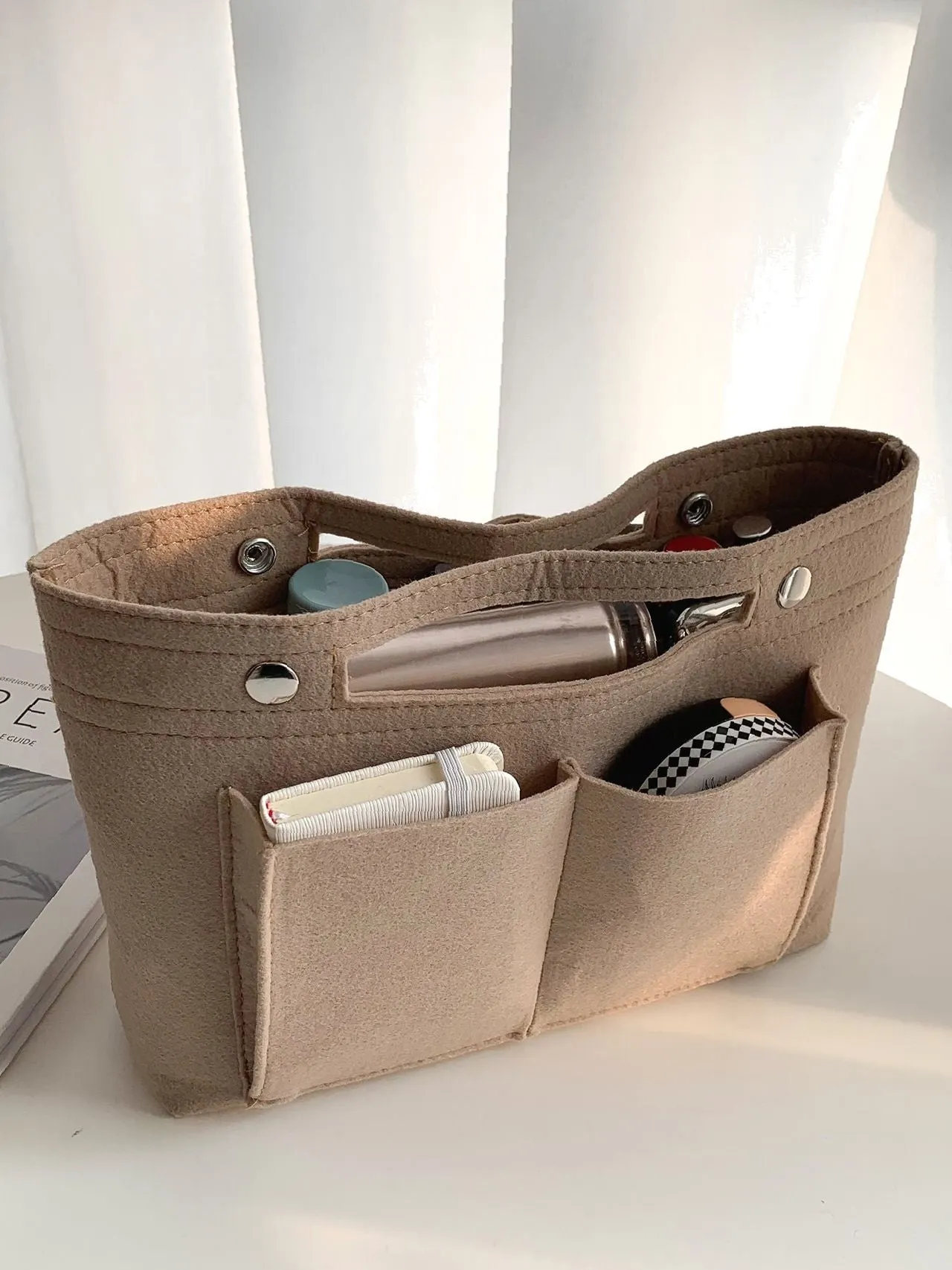 Maxct - Snap Button Bag Insert  - Women Tote Bags