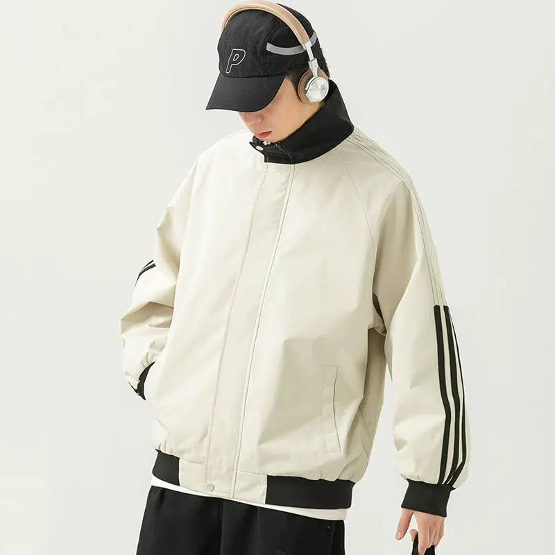 Maxct Striped Windproof Outdoor Jacket