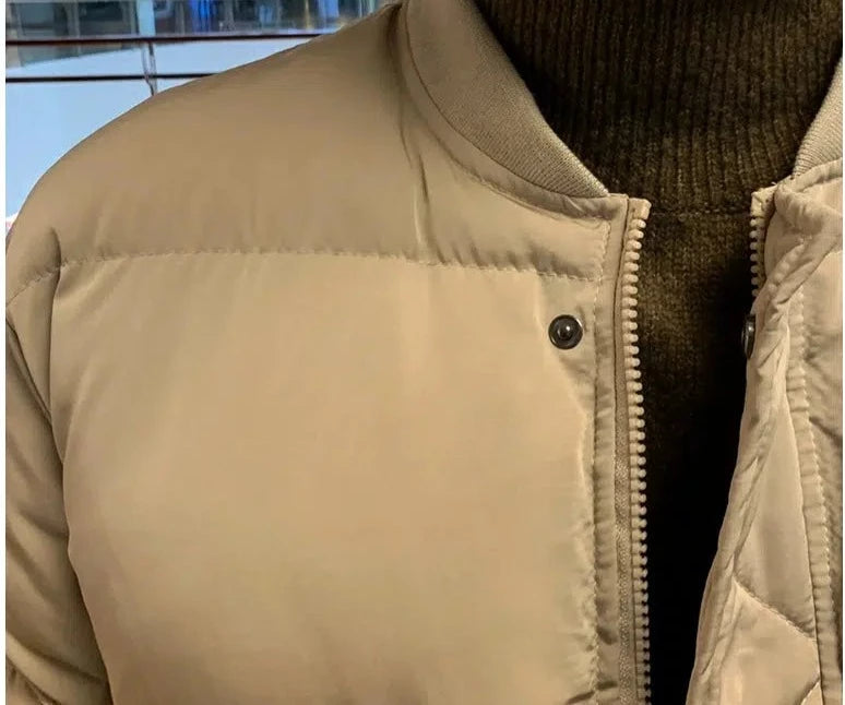 Maxct Crew Neck Cotton Baseball Jacket