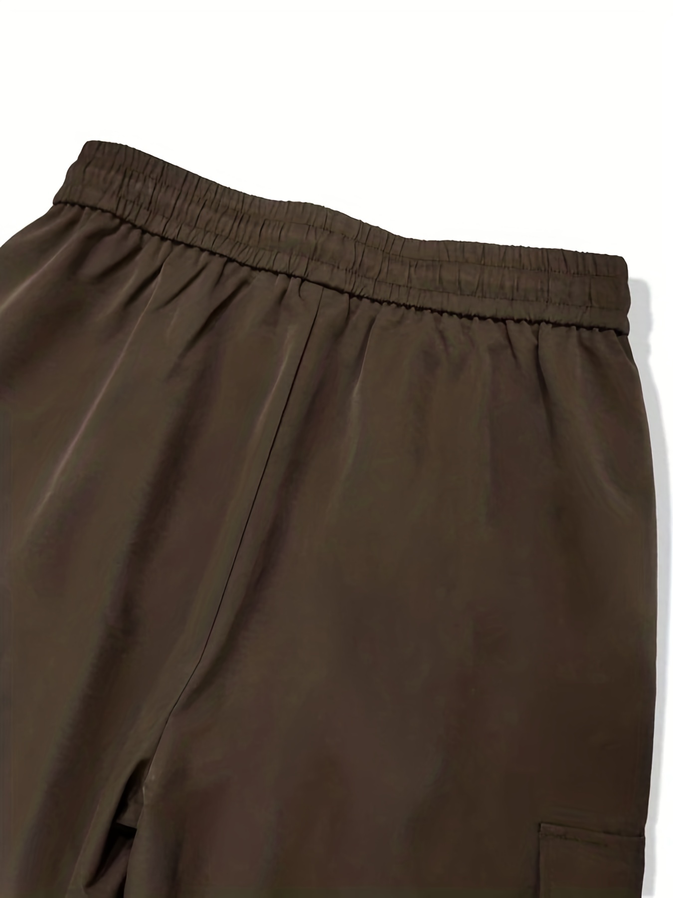 Men's Casual Cargo Pants, Regular Multi Pocket Waist Drawstring Work Pants For Outdoor Activities