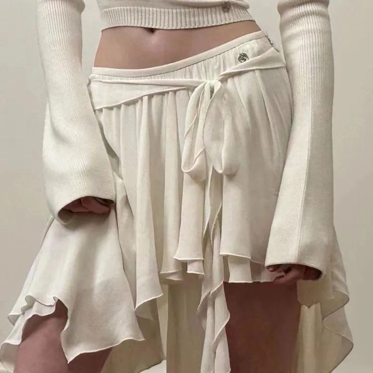 Balletcore Asymmetrical Mid Skirt Maxct