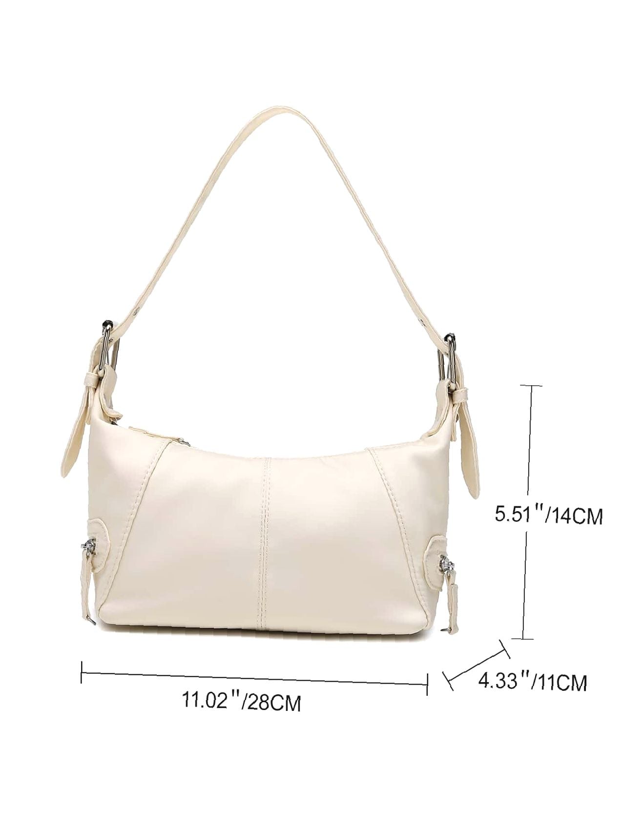 Bag For Love - Minimalist Zipper Baguette Bag  - Women Maxct Bags