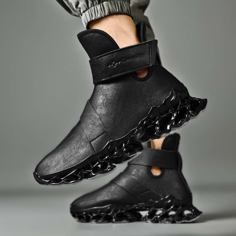 Warm Plush High-top Blade Sneakers - true deals club