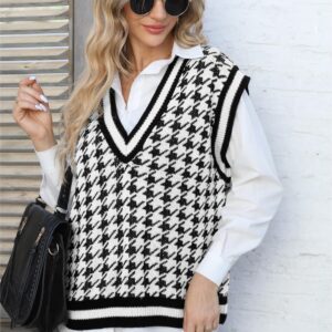 Ribbed V-Neck Sleeveless Sweater