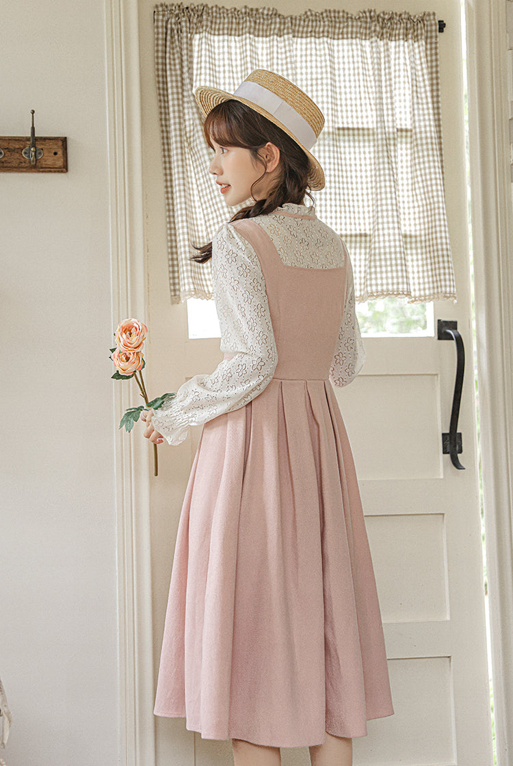 Floral Lace Twofer Midi Dress Maxct