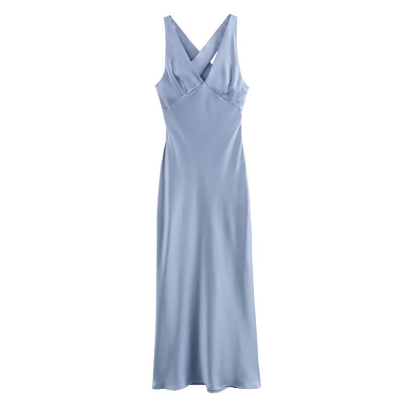 Maxct jester dress to impress Spring New Silk Satin Texture Slim Backless Dress 3272399