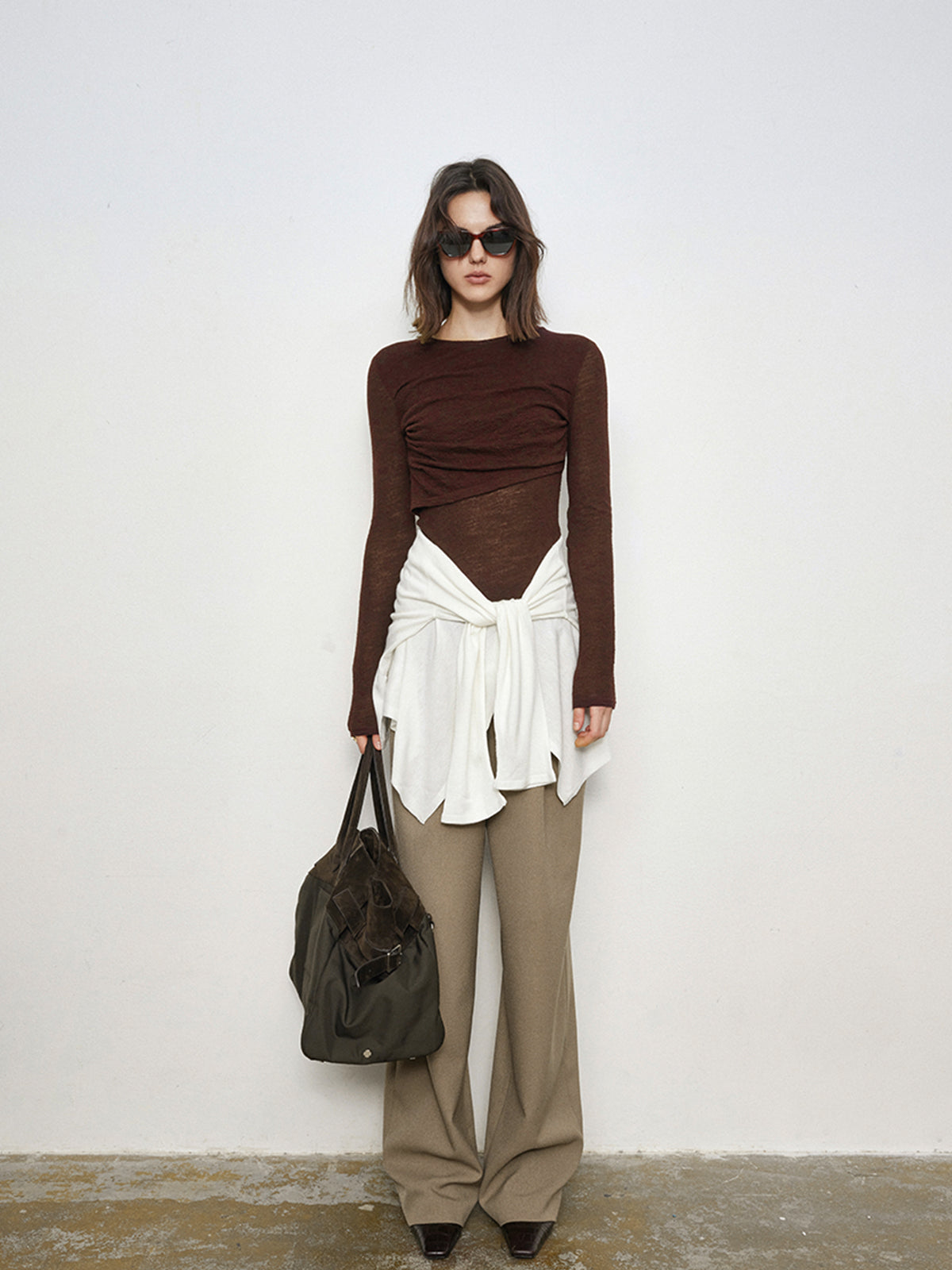 Maxct City Stroll Elastic Waistband Wide Leg Pants