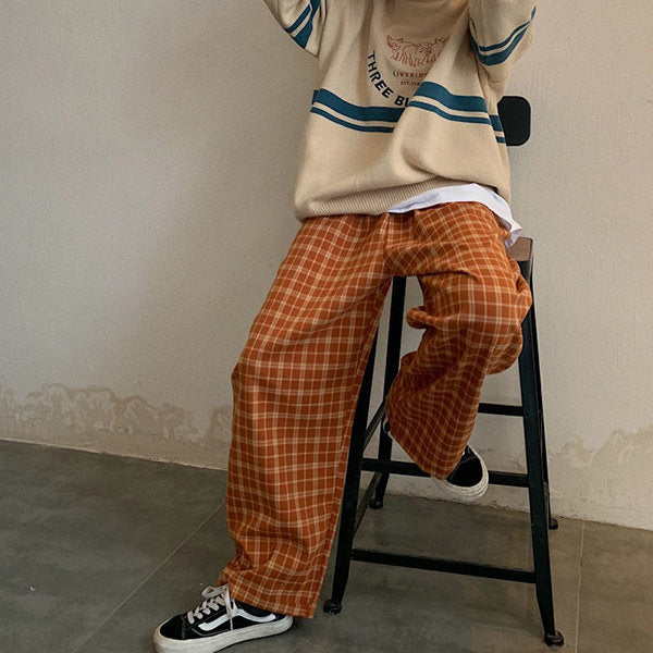 Cozy Up Plaid Trousers Maxct