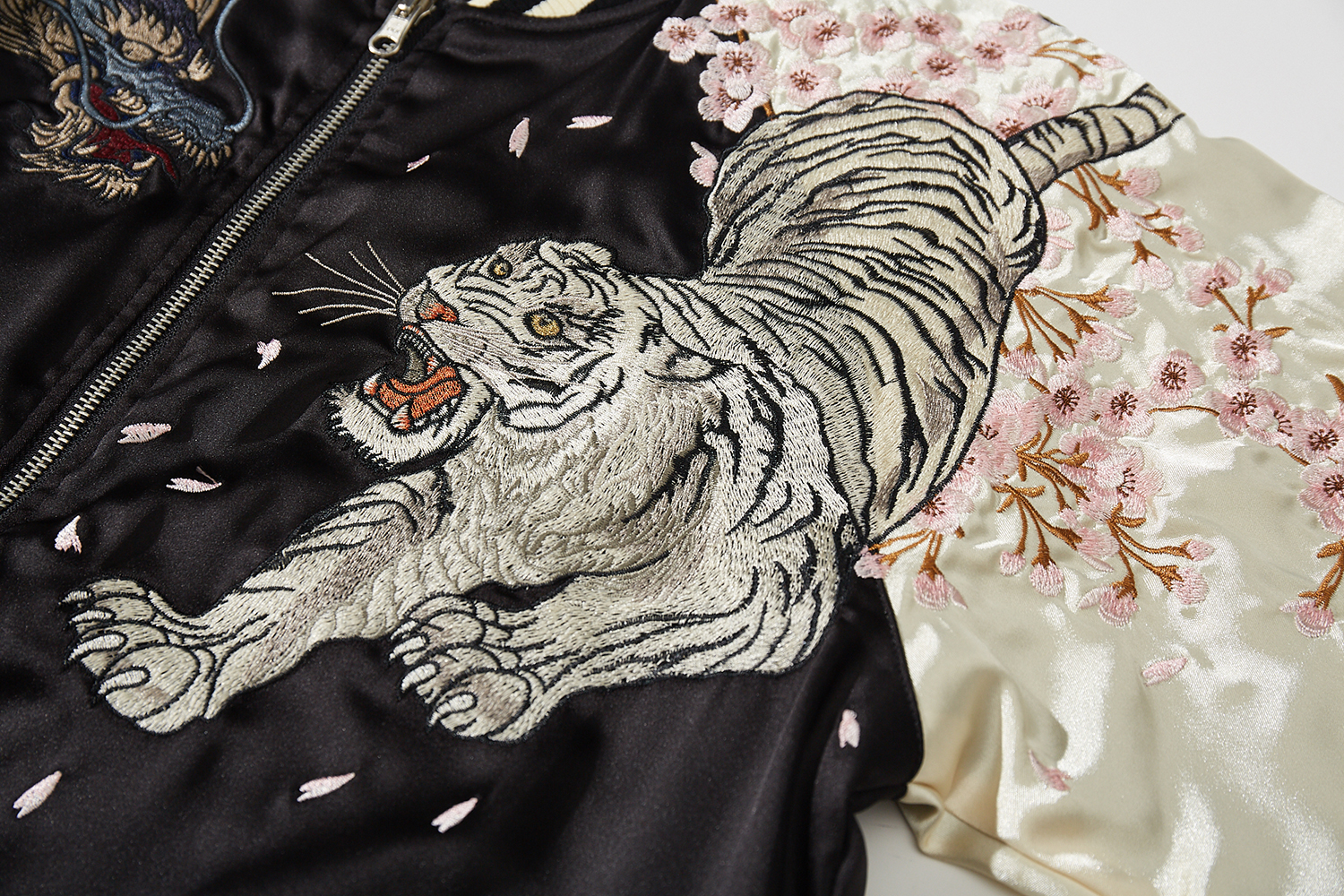 &Dragon Phoenix Embroidered Bomber Jacket