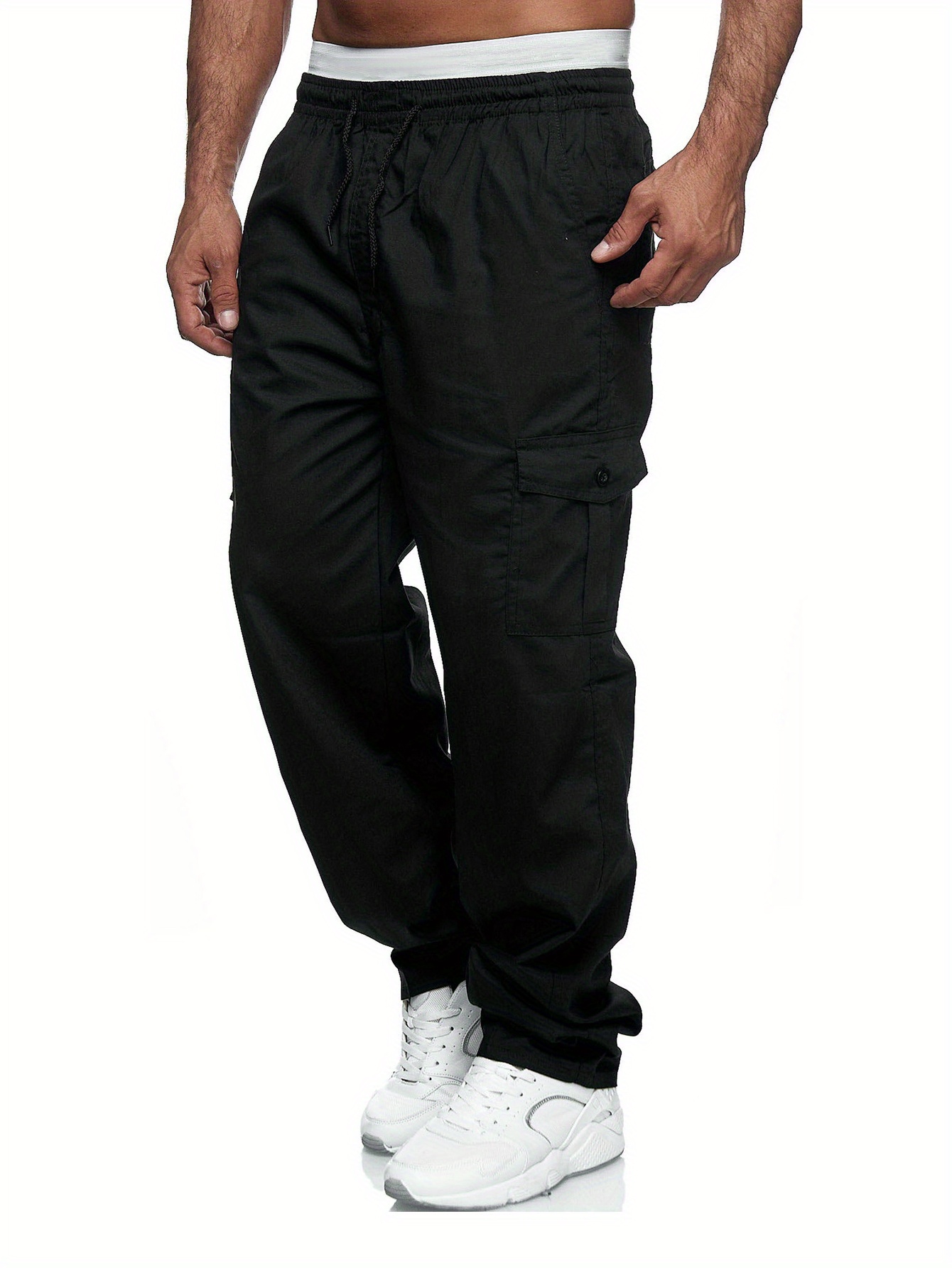 Men's Casual Loose Fit Straight Cargo Jeans With Pocket, Men's Outfits