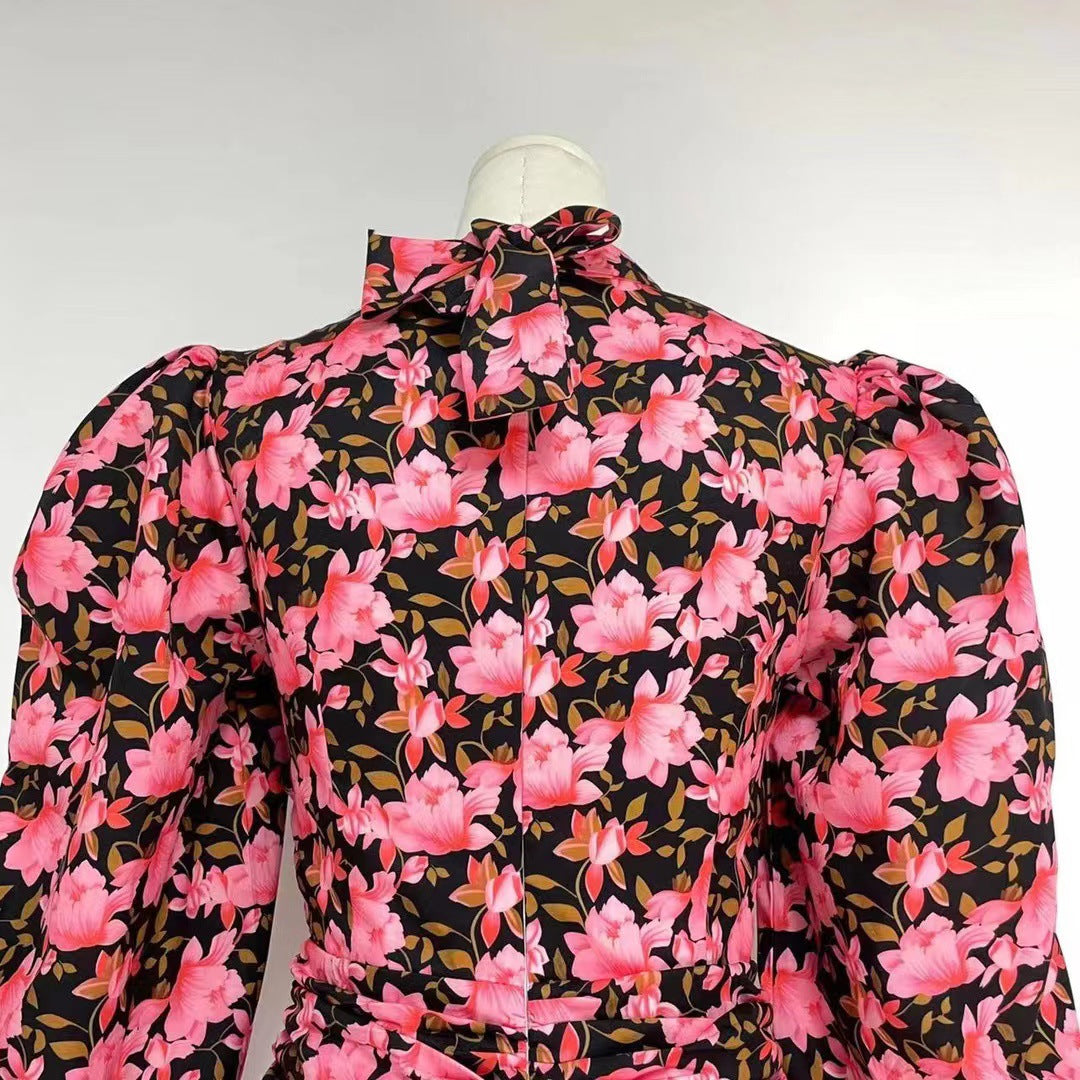 Silk Material Floral MaxiDresses Maxct