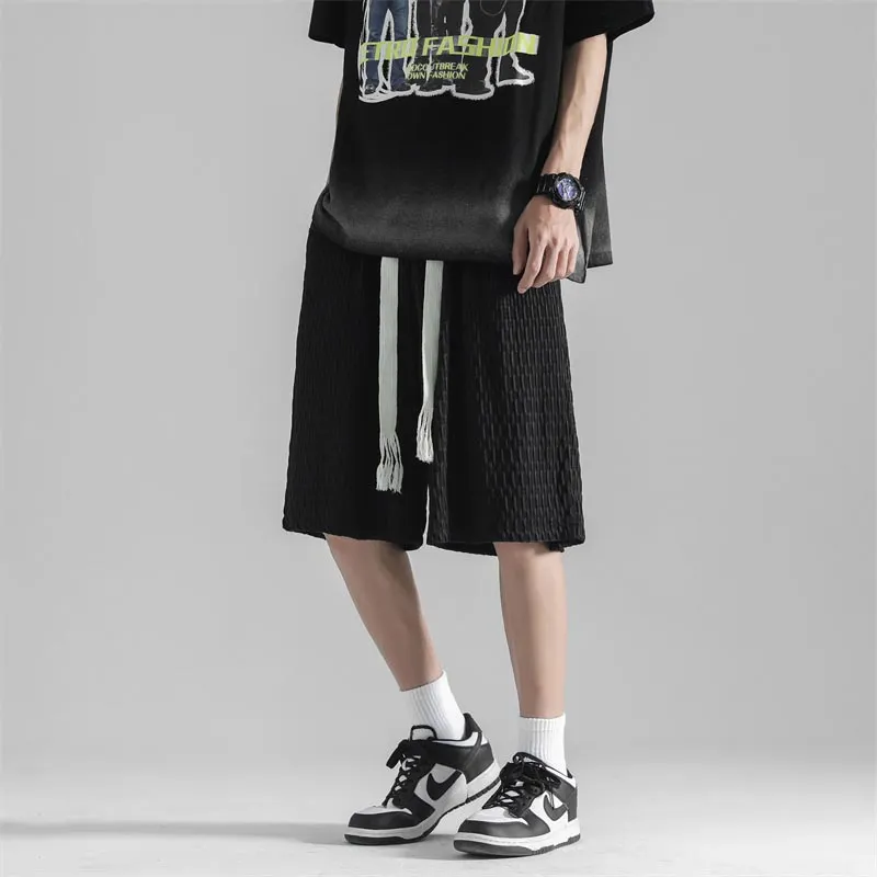 Maxct Textured Elastic Waist Thin Shorts