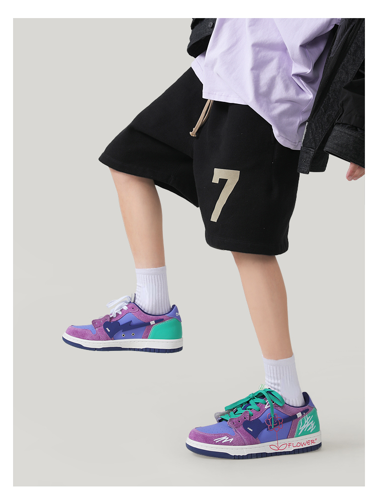 Low-top Graffiti Skateboard Shoes - true deals club
