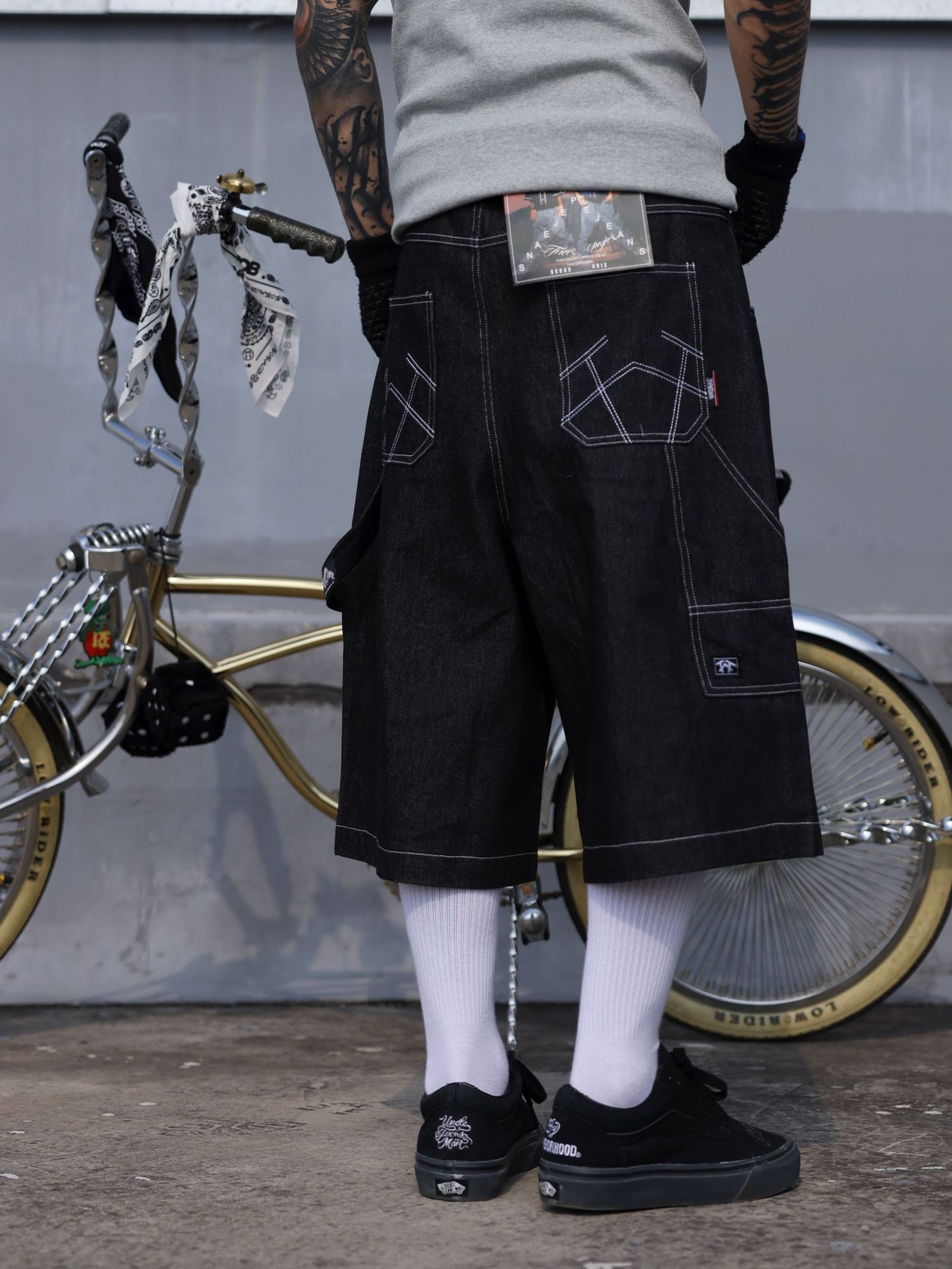Oversized Jorts Summer Jeans Shorts Men's Wide Leg Baggy Y2K Denim Shorts