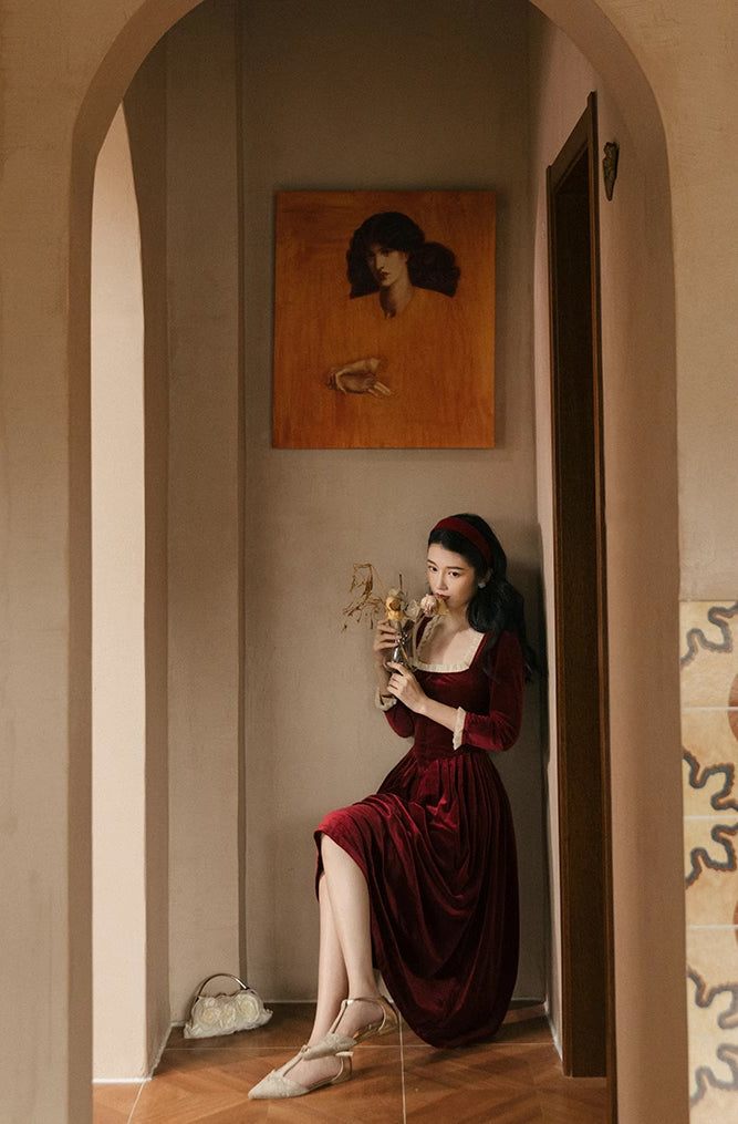 Velvet Princess Midi Dress Maxct