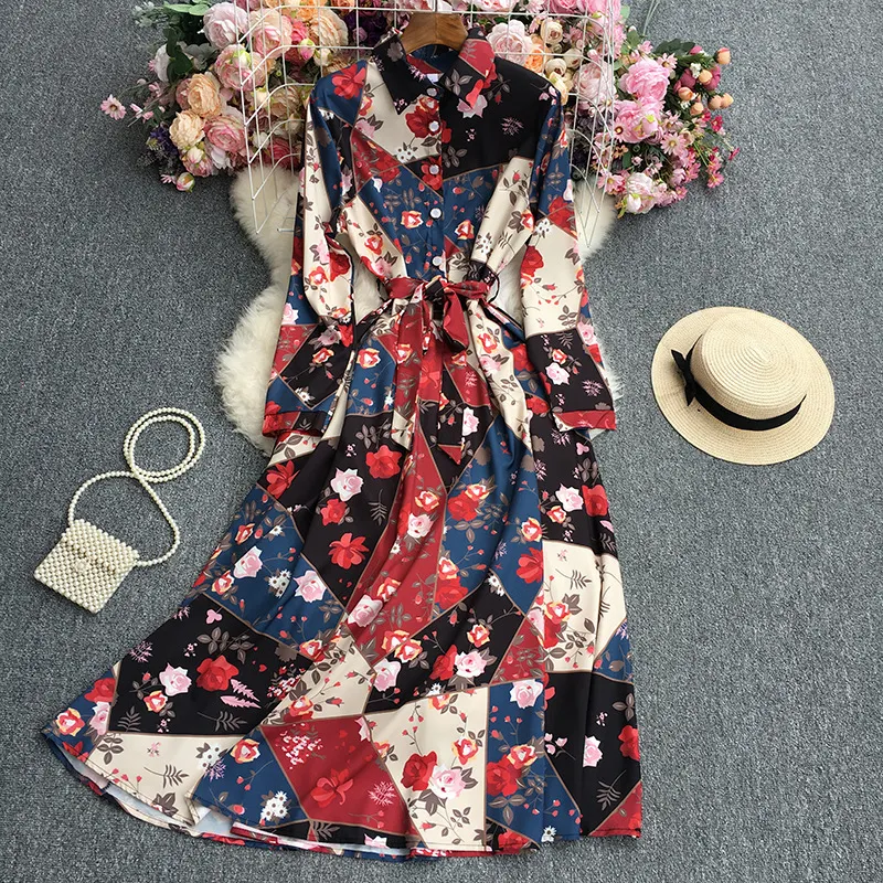 Maxct Maxct Long-Sleeved Dress With Large Flowers