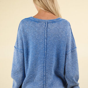 Maxct &VERY J Mineral Washed Exposed Seam Sweater