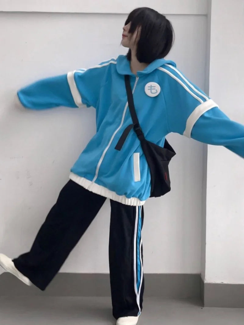 Maxct New Japanese Kawaii Jackets Y2K Women Cute Oversized Sweatshirt Preppy Outwear Harajuku Grunge Fairy Clothes Chaquetas Mujer