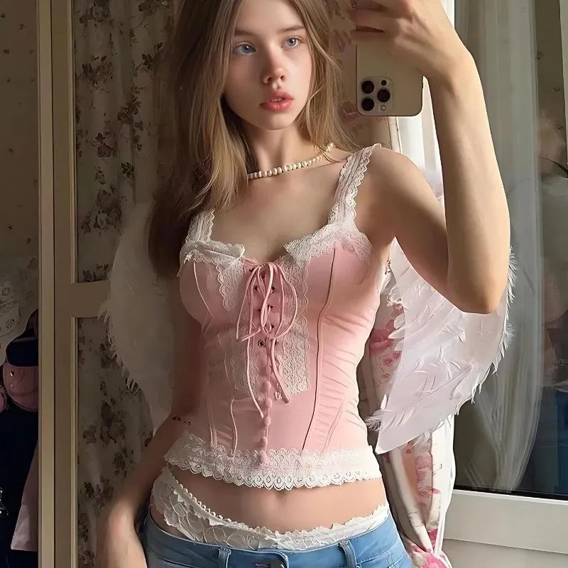 Maxct &Coquette Lace Up Corset Top