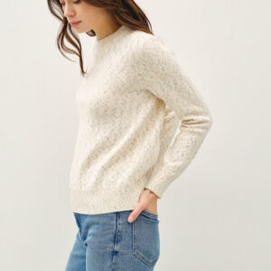 Maxct &Be Cool Heathered Round Neck Long Sleeve Sweater