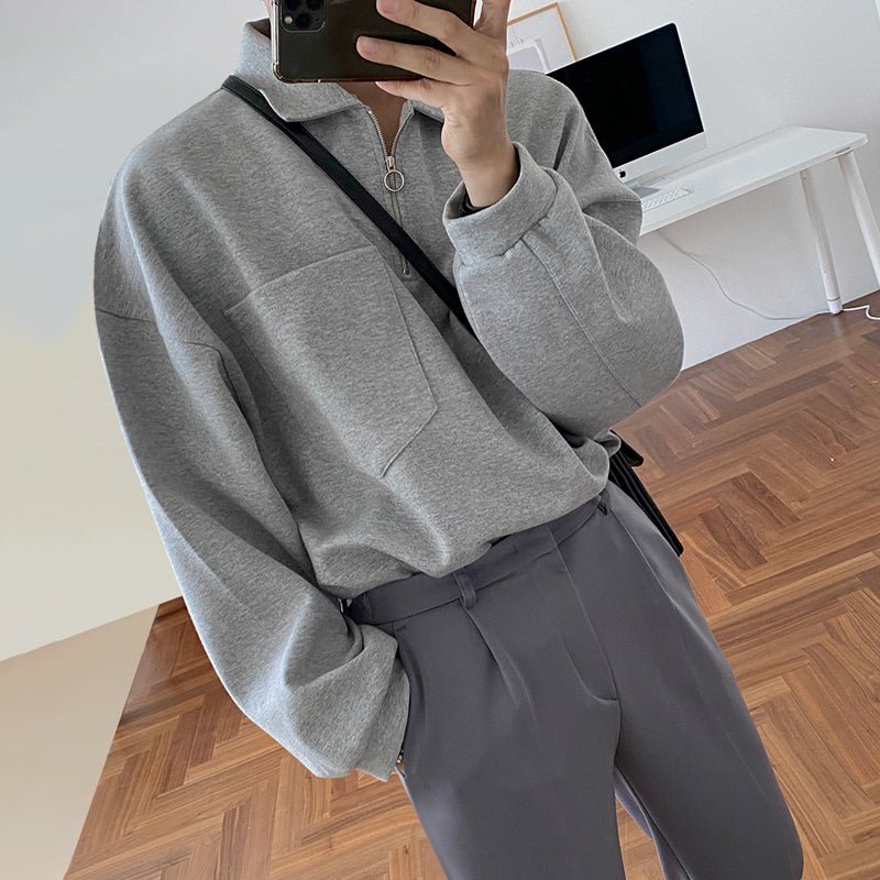 Maxct Kami No.7323 Half Zip-Up Collar Sweater