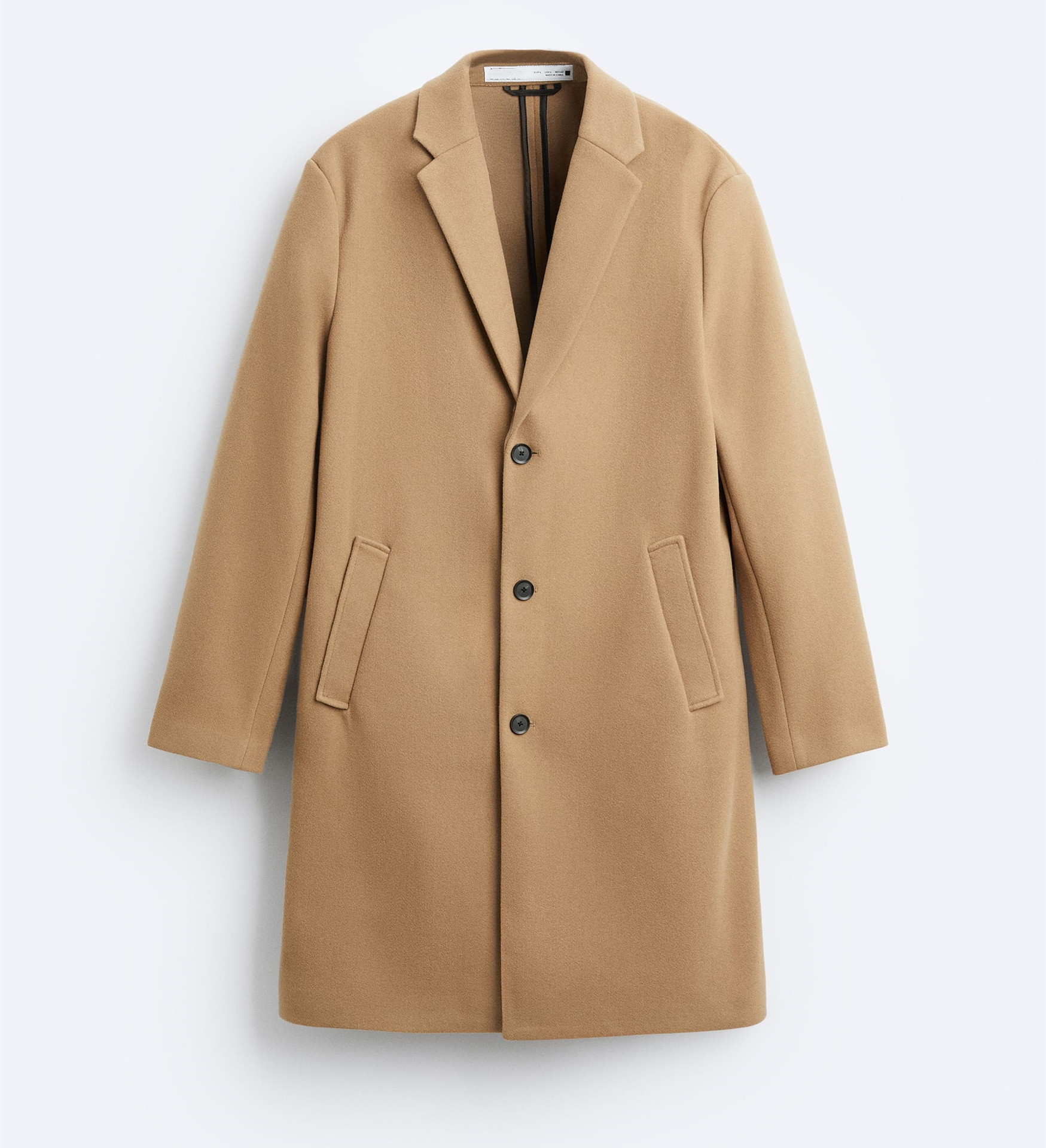 &NEW TPQ Men's Woolen Mid-Length Coat