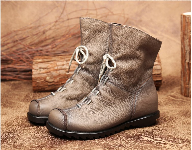 Genuine Leather Plush Boots - true deals club