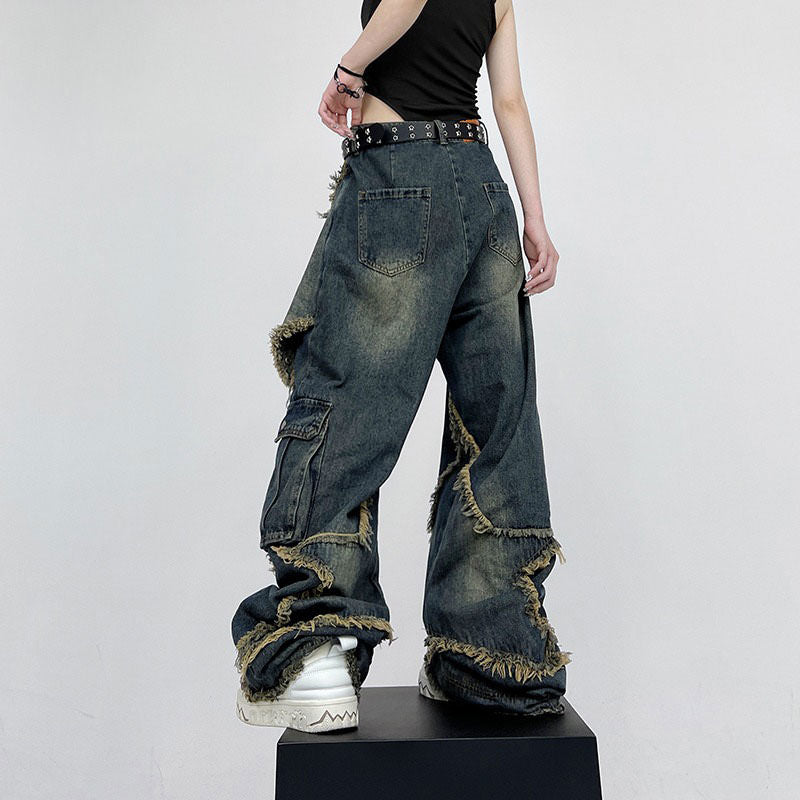 Star Girl Wide Leg Jeans Maxct