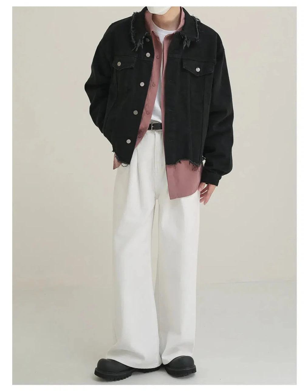 Maxct Short Raw Edge Denim Jacket