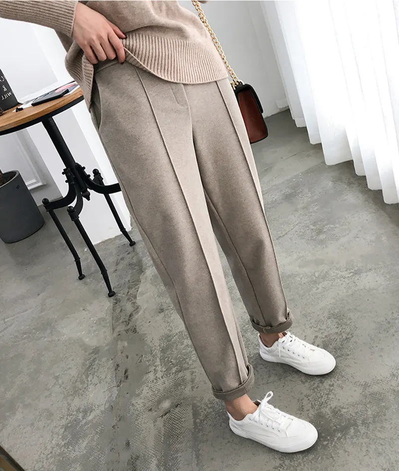 Wool Thicken Style Pencil Long Pants Maxct