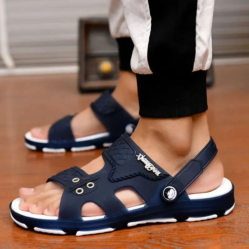 Summer Sandals Outdoor Beach Indoor Durable Anti-Slip Peep Toe Men's Maxct