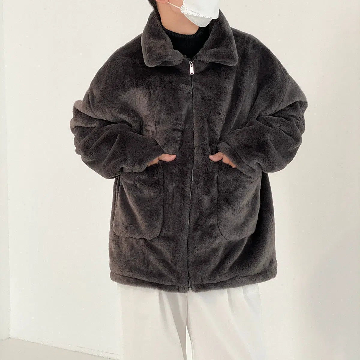 Maxct Rabbit Fur Lapel Coat